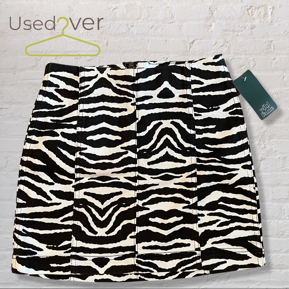 WILD FABLE MINI SKIRT ZEBRA PRINT NWT SZ 0